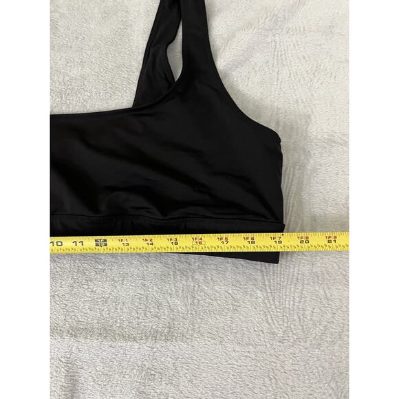 Skims 4X Scoop Bralette Sports Bra Cropped Tank Top in Onyx Black - Picture 7 of 7